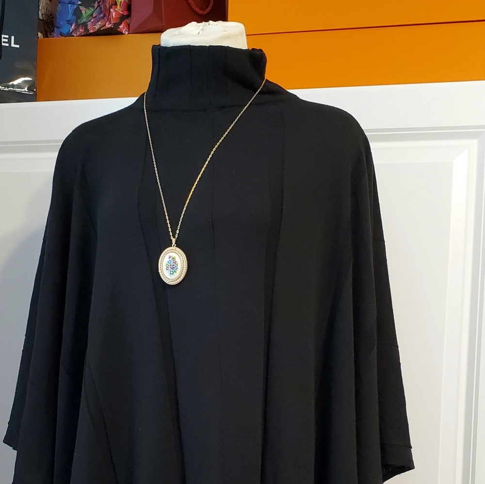 NWT MARK & SPENCER WOMEN'S BLACK CARDIGAN Over Size  Soft PONCHO'S Boho …